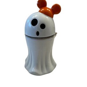 Disney Parks Halloween Ghost with Mickey  Ears Candle ceramic ‎ Pumpkin Spice